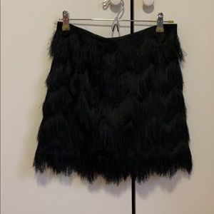 H&M Black Fringe Skirt